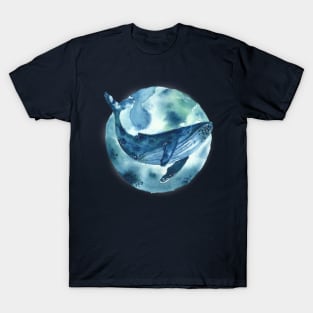 blue moon whale T-Shirt